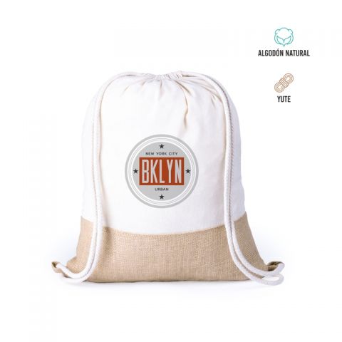 Mochila de cuerdas de yute y algodón Alegría 