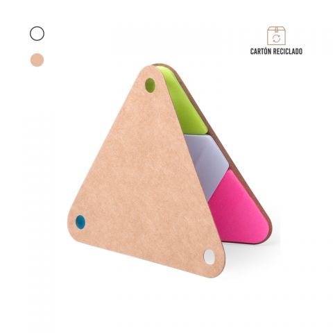 Bloc de notas triangular de cartón reciclado Ombú